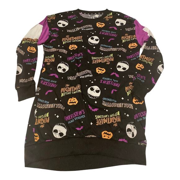 Disney Nightmare Before Christmas Sweater Size Small 4-6 - Jack Skellington Long - Picture 1 of 5